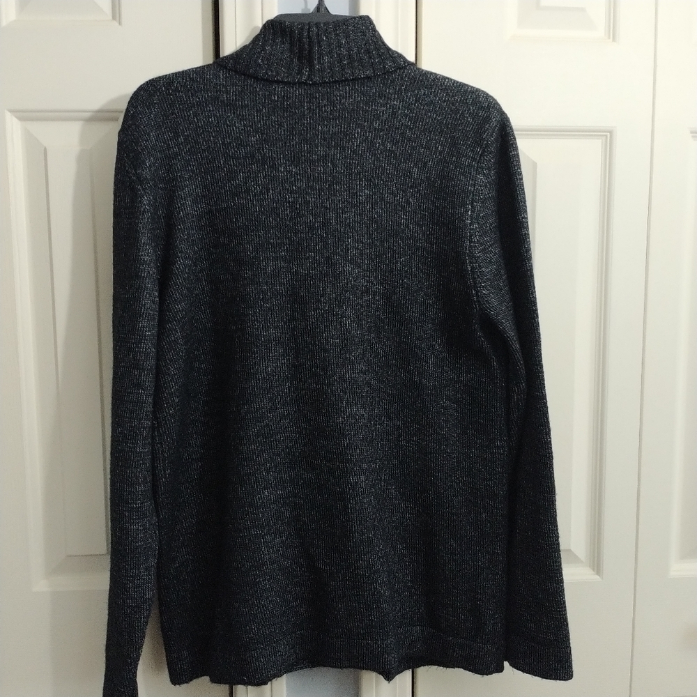 Express Double Breasted Grey Knit Sweater M Tall - Picture 7 of 13